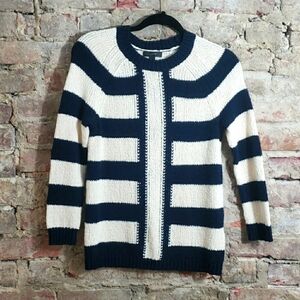 J Crew ladies sweater size XS striped crew neck